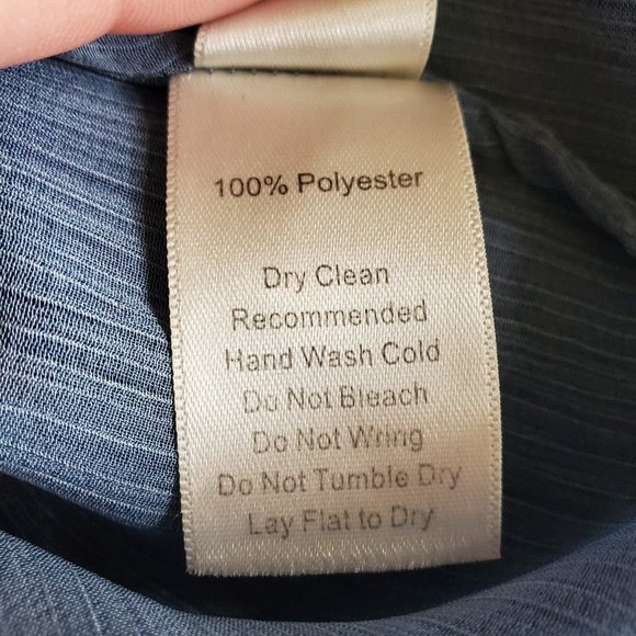 Ecru Blue Light, Airy Boho Floral Chiffon Poet Sleeve Ombre Blouse/Top XS/S - Picture 7 of 9